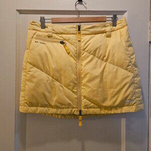 Yellow quilted mini skirt